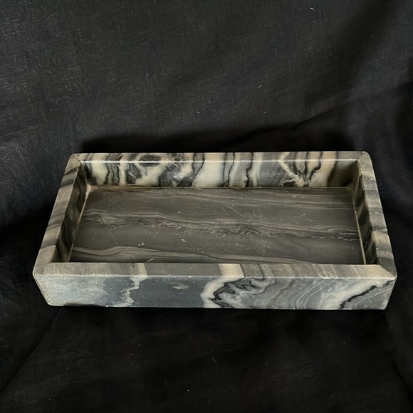 Grey Black Marble Stone Tray - Picture 2 of 9